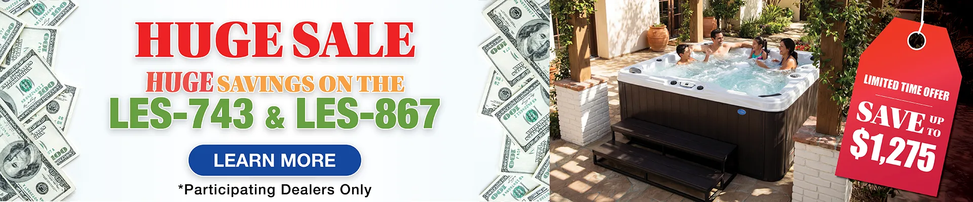 Calspas hot tub being used in a family setting - Fayetteville